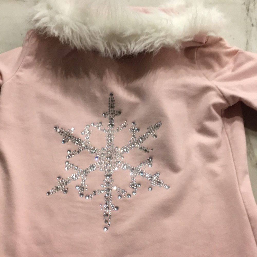 Pink Snowflake cotton track suit size small